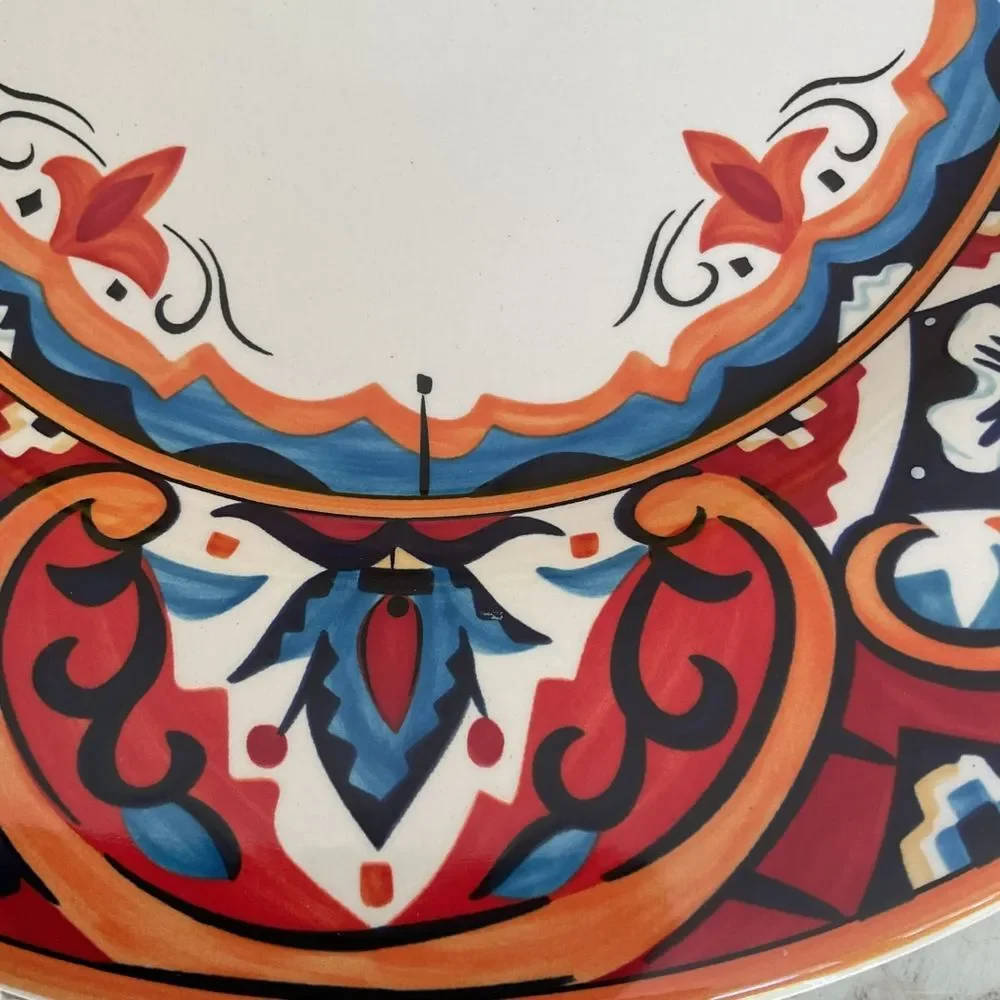 Pier 1 Imports Karina‎ Tile Handcrafted Earthenware Moroccan Design 11